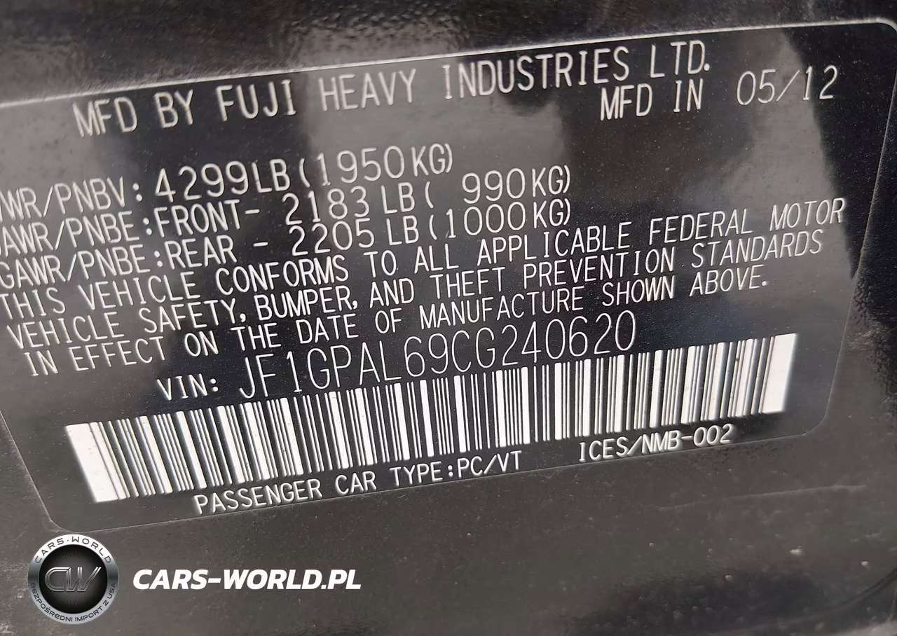 2012 Subaru Impreza 2.0I Sport Premium VIN:JF1GPAL69CG240620 - 9