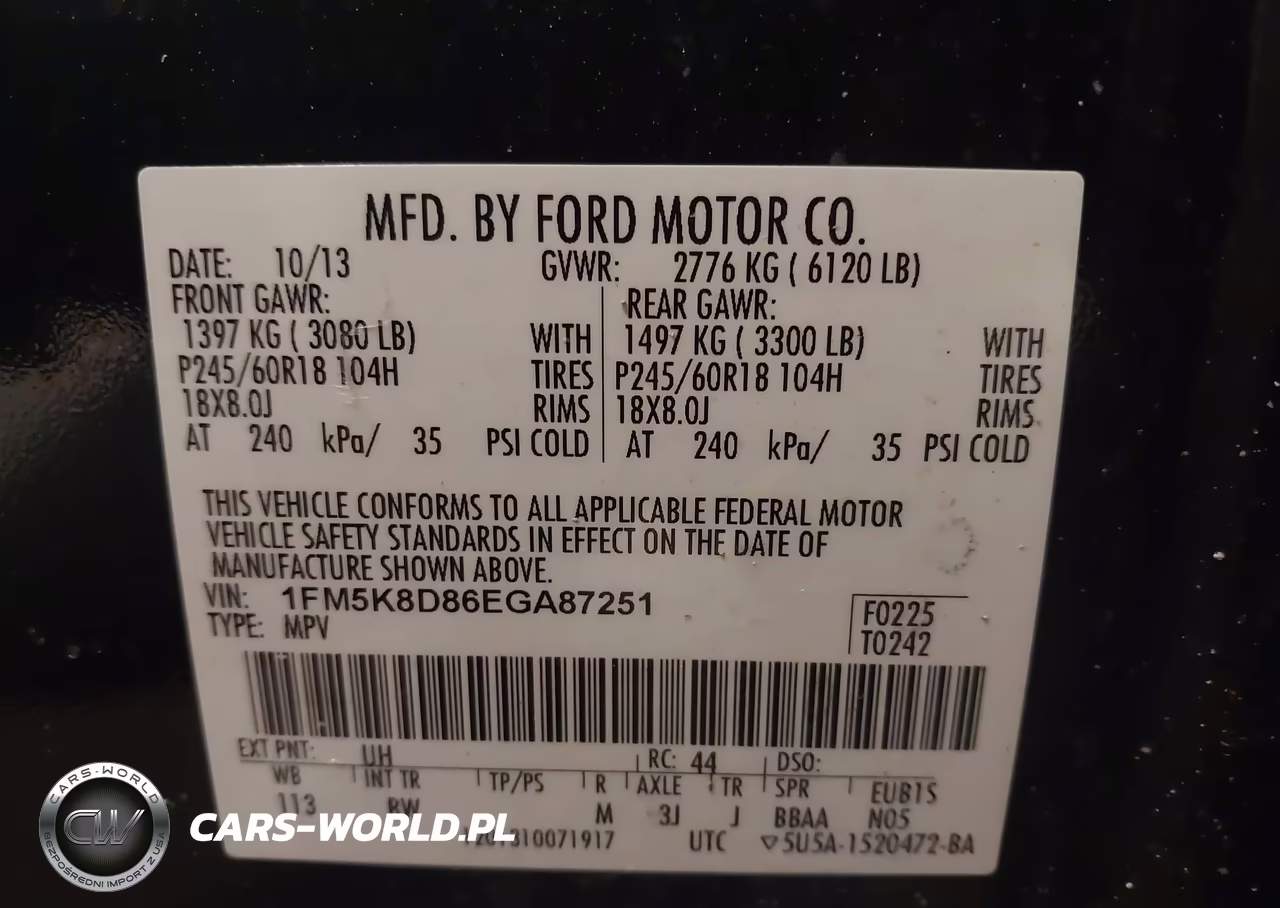 2014 Ford Explorer Xlt VIN:1FM5K8D86EGA87251 - 9
