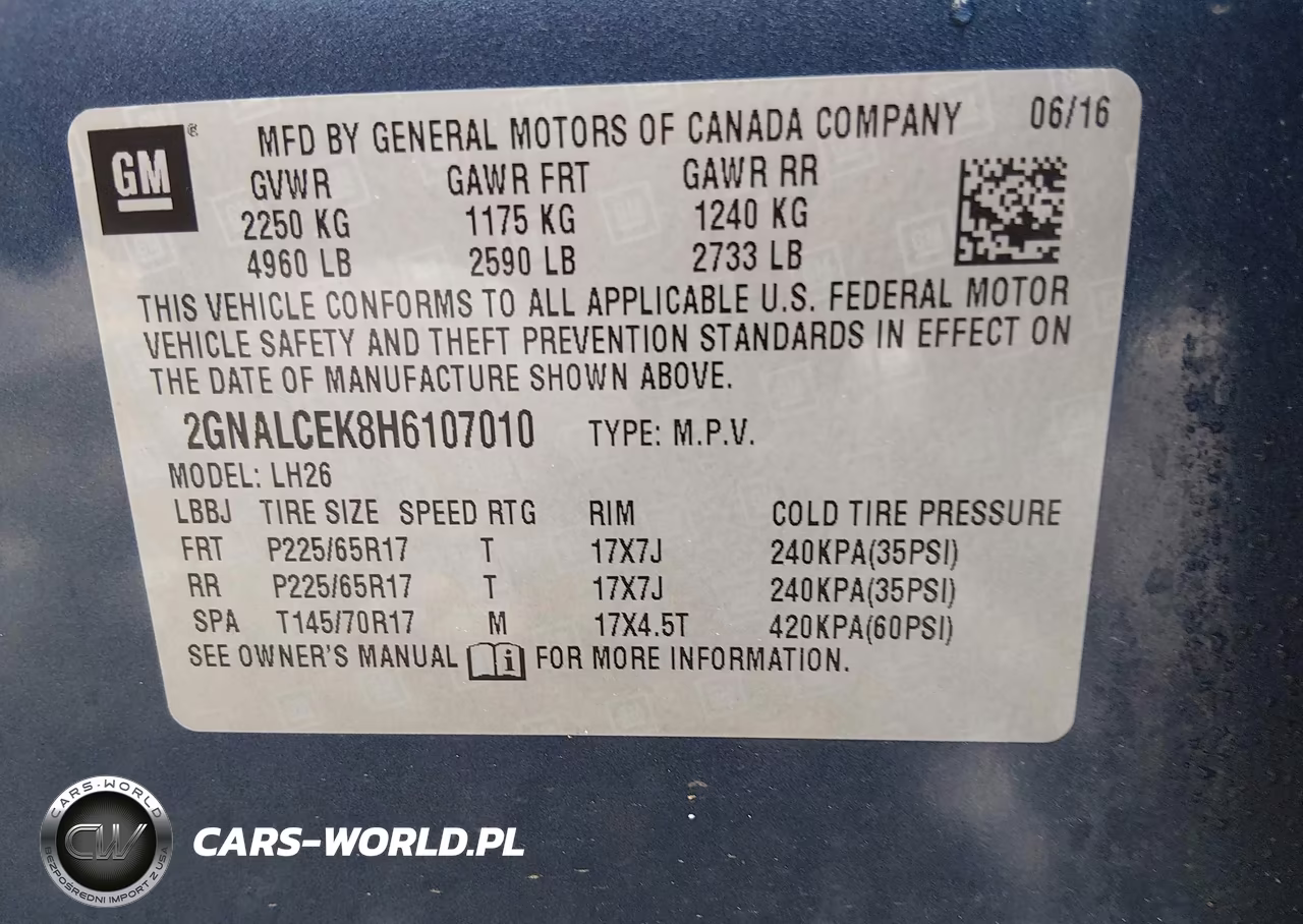 2017 Chevrolet Equinox Lt VIN:2GNALCEK8H6107010 - 9