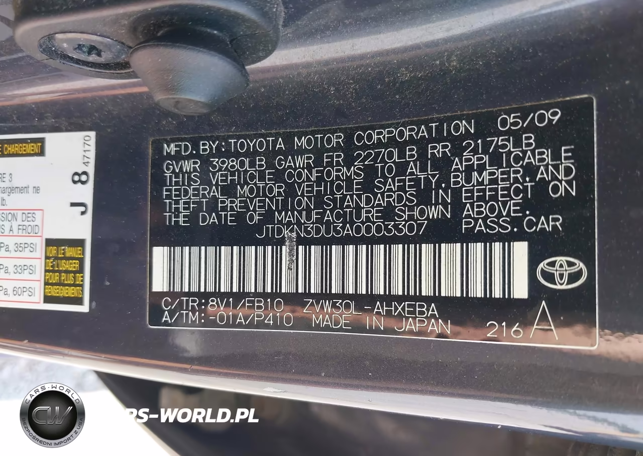 2010 Toyota Prius Ii VIN:JTDKN3DU3A0003307 - 9