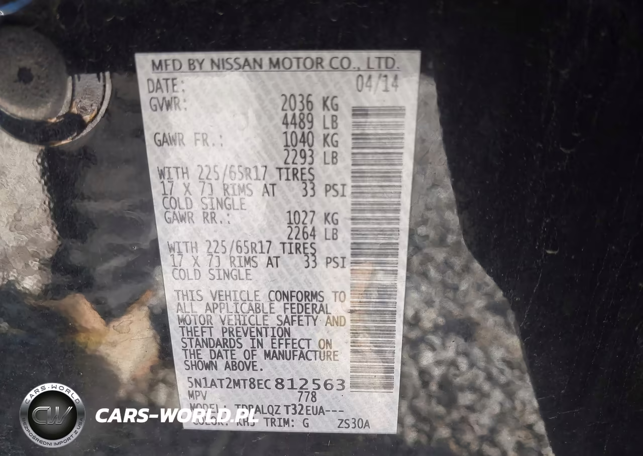 2014 Nissan Rogue Sv VIN:5N1AT2MT8EC812563 - 9