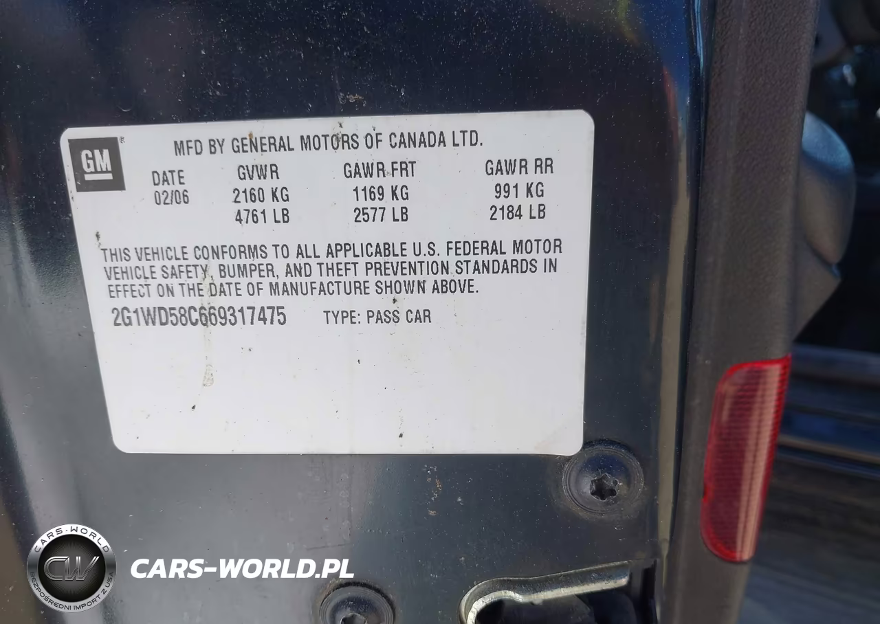 2006 Chevrolet Impala Ss VIN:2G1WD58C669317475 - 9