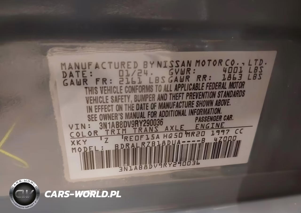 2024 Nissan Sentra Sr Xtronic Cvt VIN:3N1AB8DV9RY290036 - 9