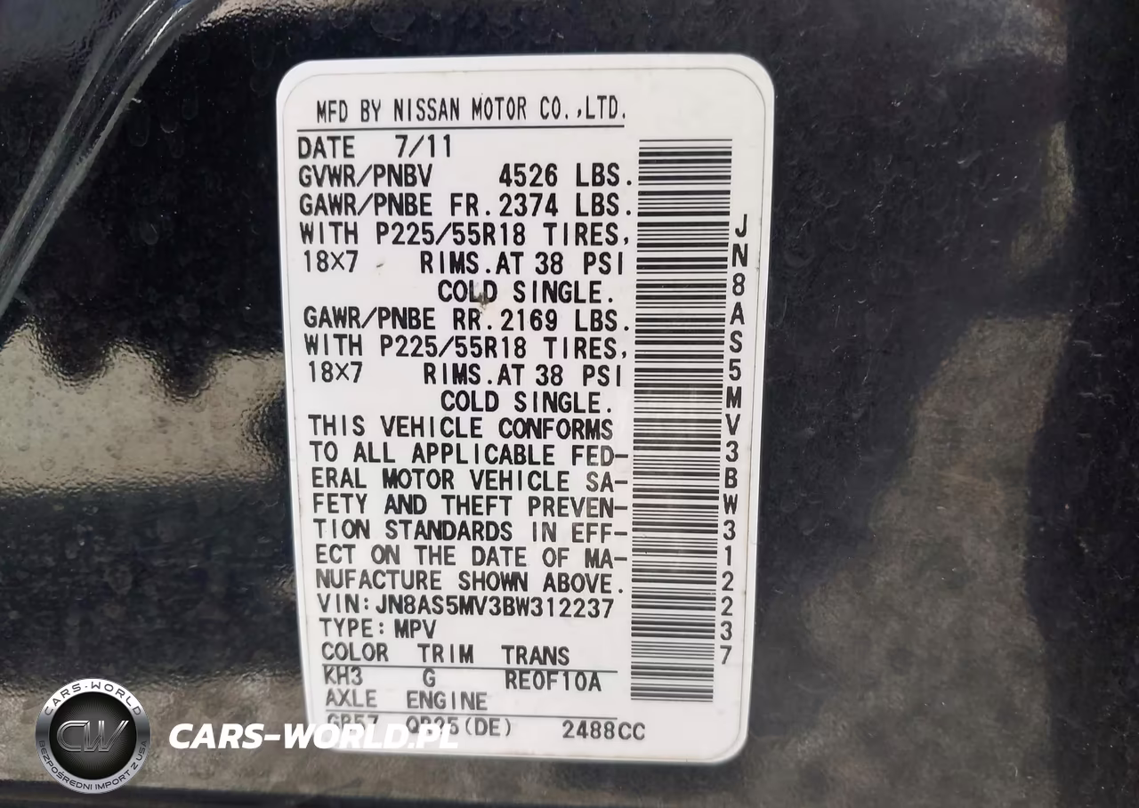 2011 Nissan Rogue Sv VIN:JN8AS5MV3BW312237 - 9
