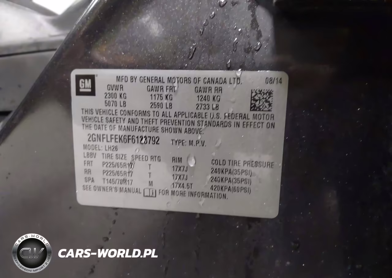 2015 Chevrolet Equinox 1Lt VIN:2GNFLFEK6F6123792 - 9