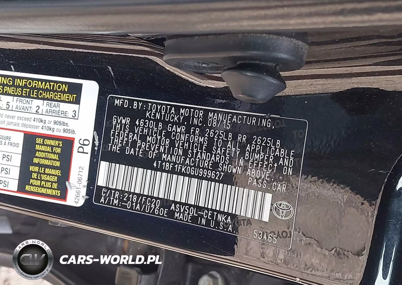 2016 Toyota Camry Le VIN:4T1BF1FK0GU999627 - 9