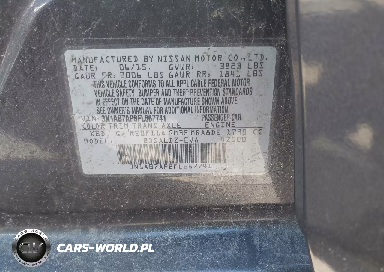 2015 Nissan Sentra Sv VIN:3N1AB7AP8FL667741 - 9