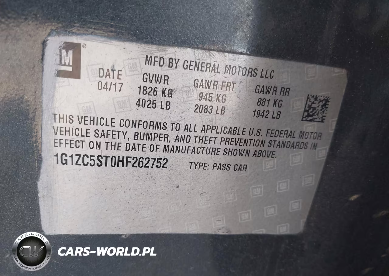 2017 Chevrolet Malibu 1Fl VIN:1G1ZC5ST0HF262752 - 9