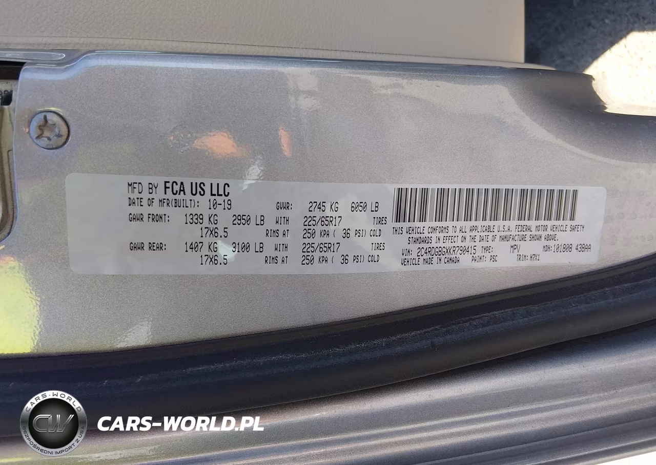 2019 Dodge Grand Caravan Se VIN:2C4RDGBGXKR790415 - 9