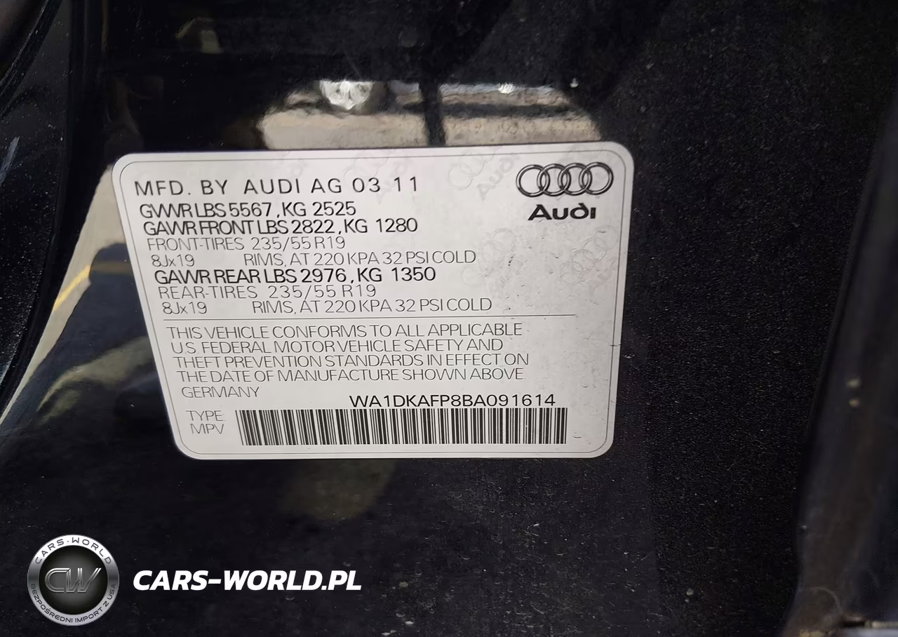 2011 Audi Q5 3.2 Premium Plus VIN:WA1DKAFP8BA091614 - 9