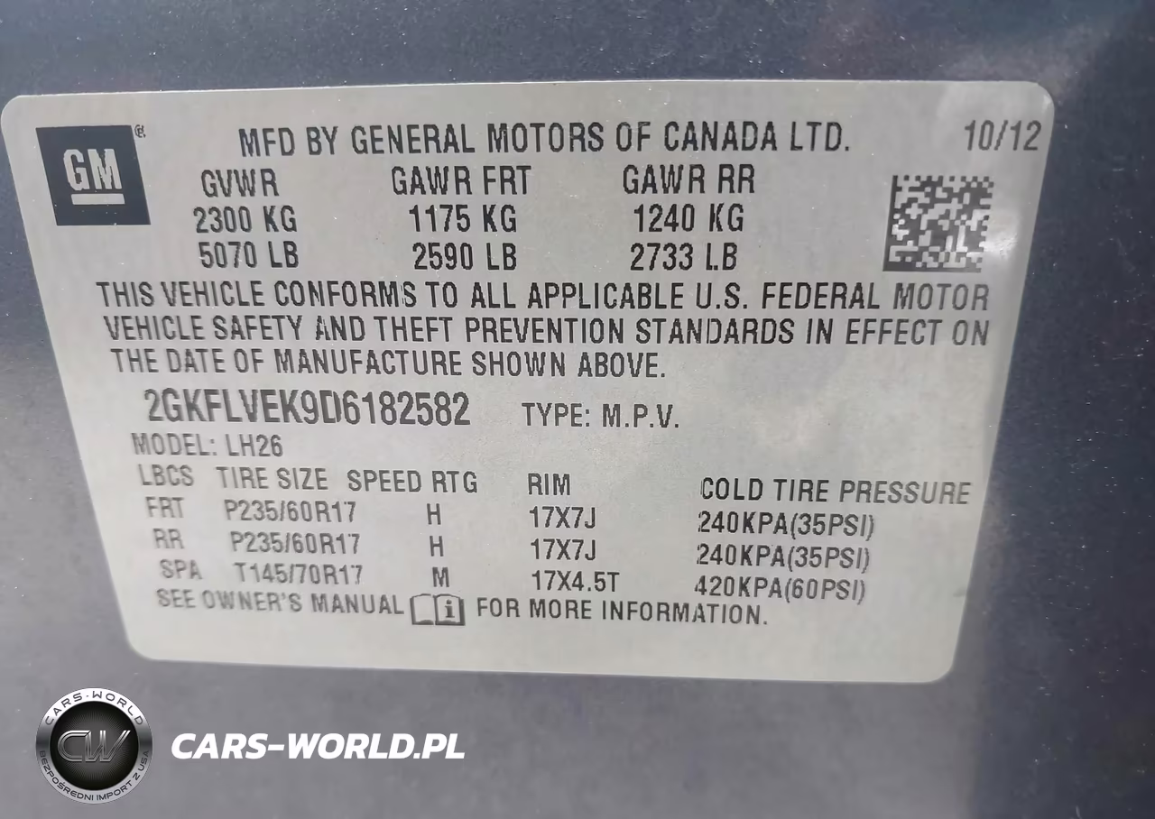2013 GMC Terrain Slt-1 VIN:2GKFLVEK9D6182582 - 9