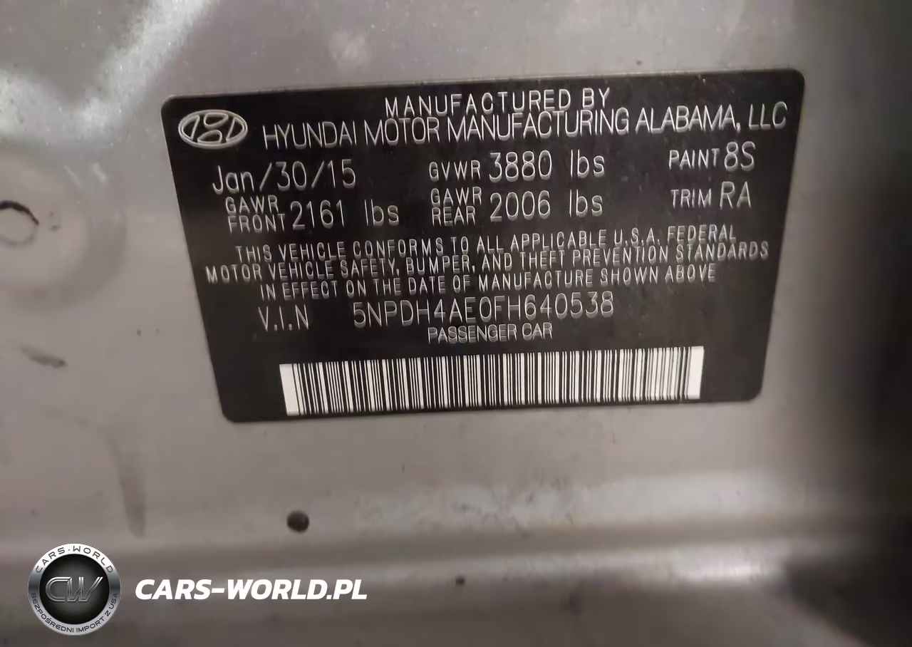 2015 Hyundai Elantra Se VIN:5NPDH4AE0FH640538 - 9