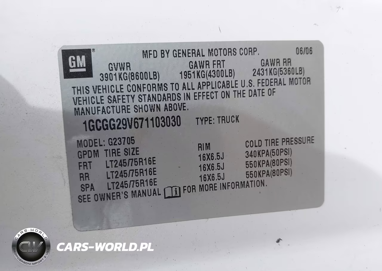 2007 Chevrolet Express Work Van VIN:1GCGG29V671103030 - 9