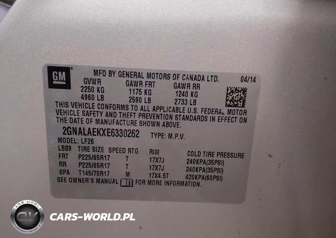 2014 Chevrolet Equinox Ls VIN:2GNALAEKXE6330262 - 9