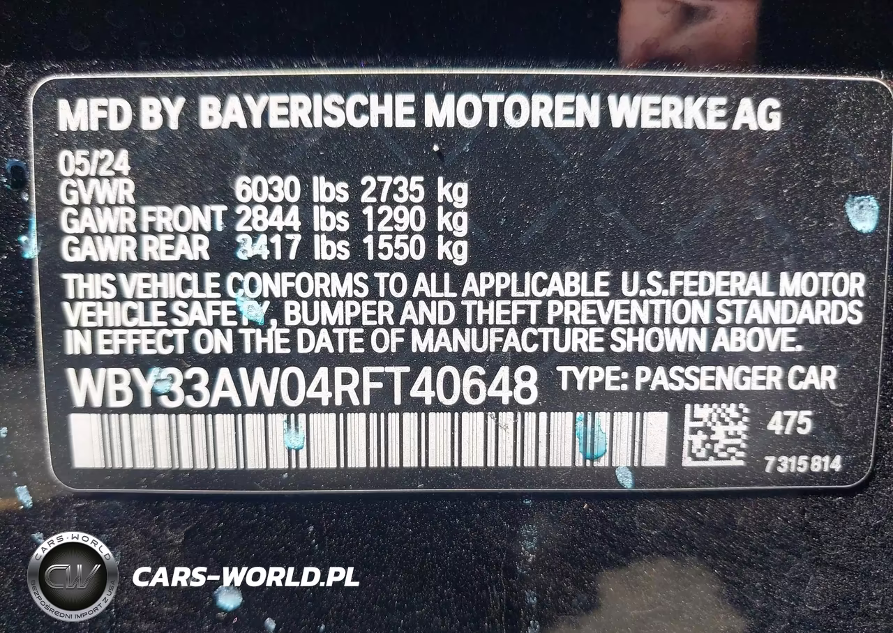 2024 BMW I4 Gran Coupe M50 VIN:WBY33AW04RFT40648 - 9