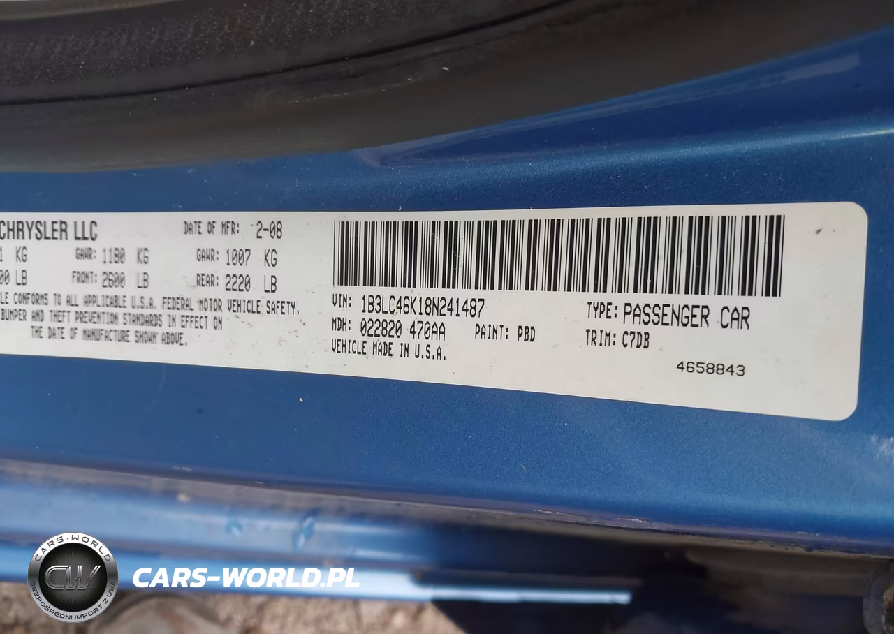 2008 Dodge Avenger Se VIN:1B3LC46K18N241487 - 9