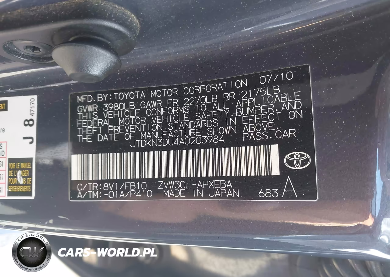 2010 Toyota Prius VIN:JTDKN3DU4A0203984 - 9