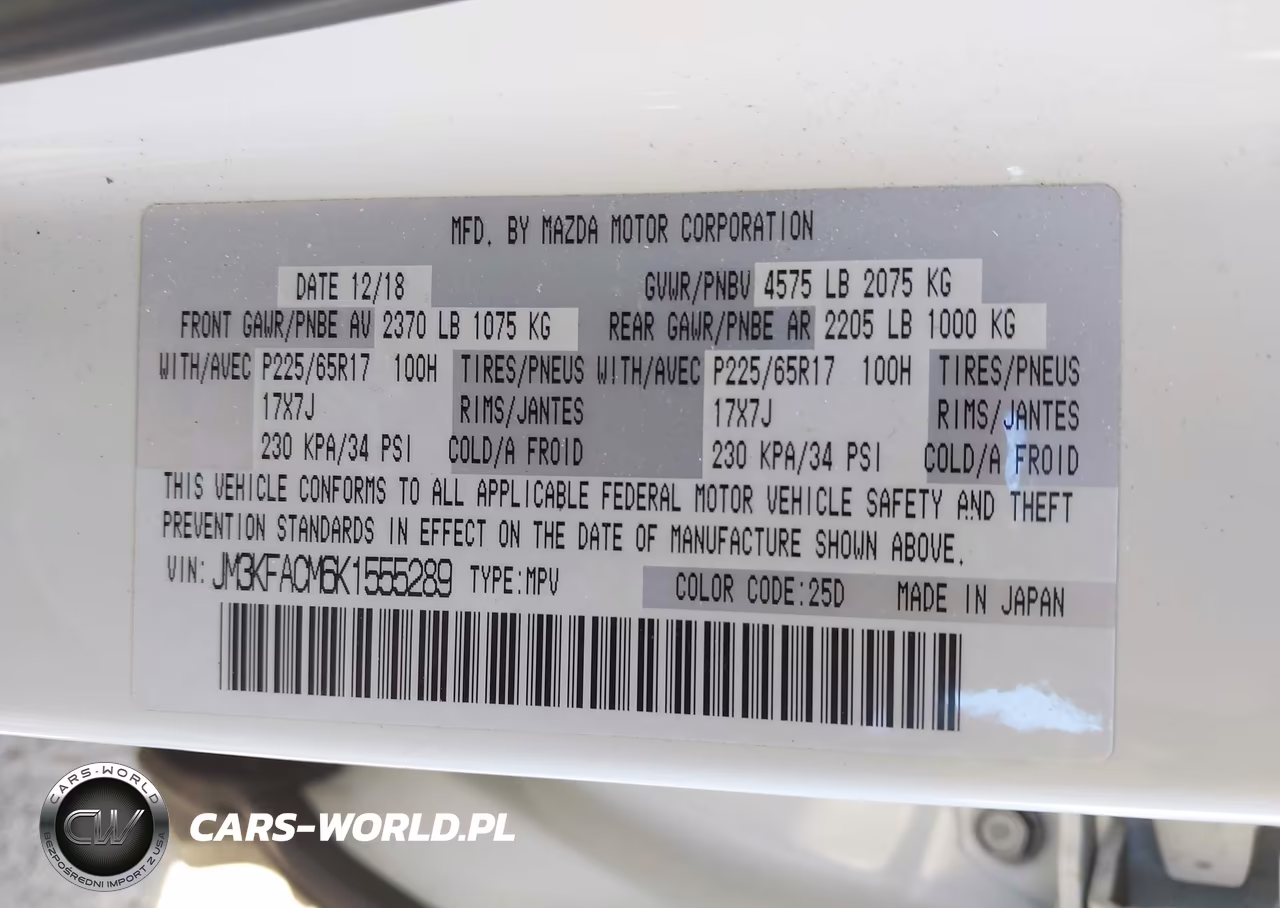 2019 Mazda Cx-5 Touring VIN:JM3KFACM6K1555289 - 9