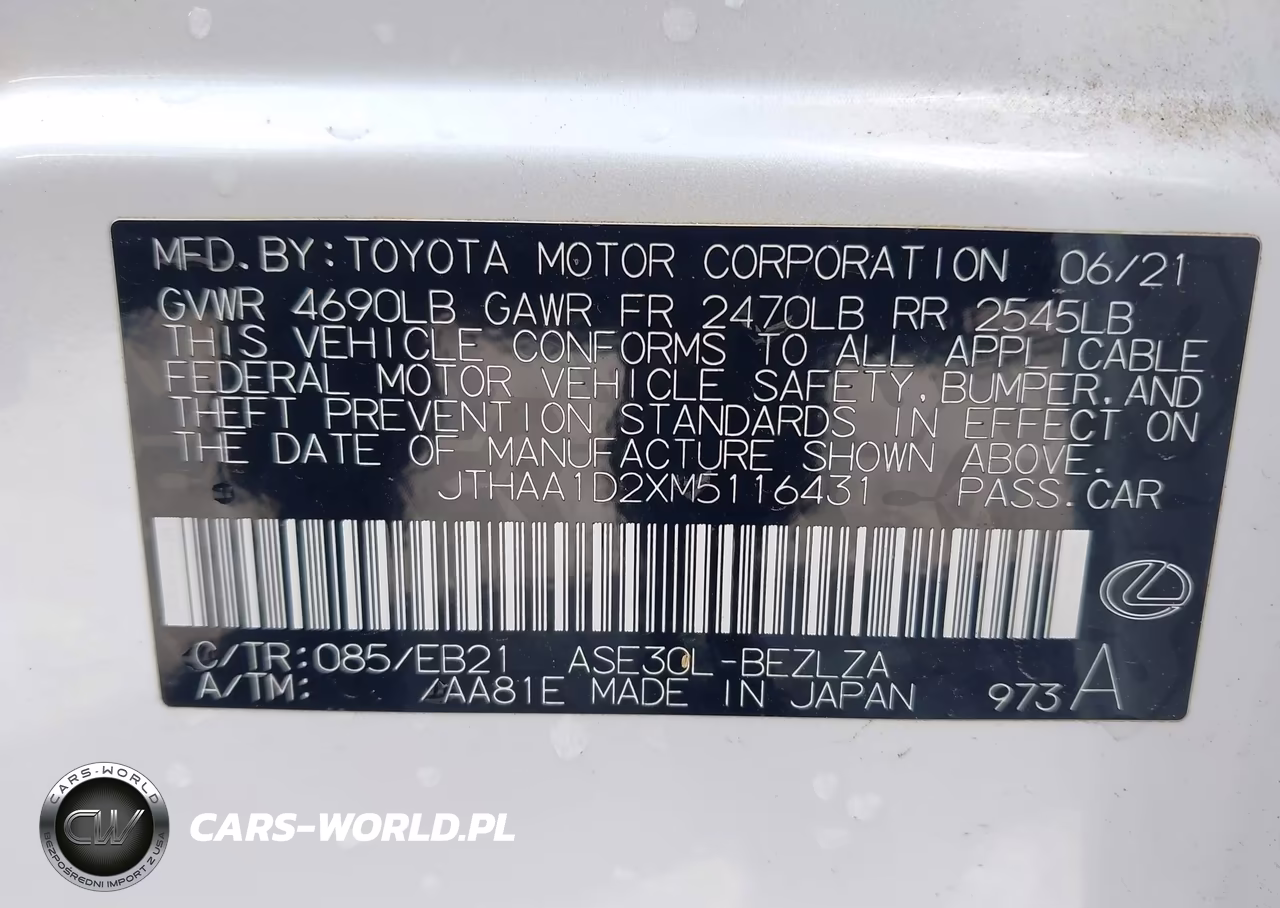2021 Lexus Is 300 VIN:JTHAA1D2XM5116431 - 9