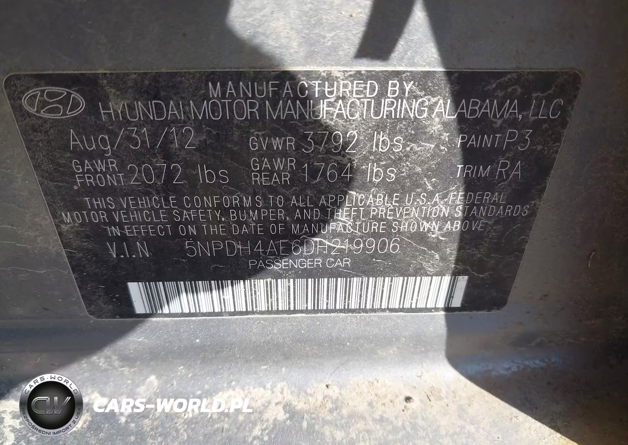 2013 Hyundai Elantra Gls-Limited VIN:5NPDH4AE6DH219906 - 9