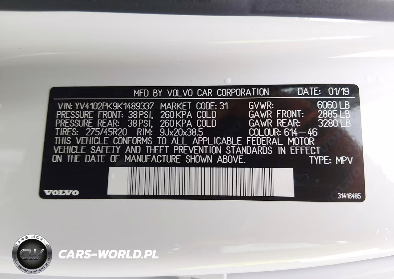 2019 Volvo Xc90 T5 Momentum VIN:YV4102PK9K1489337 - 9