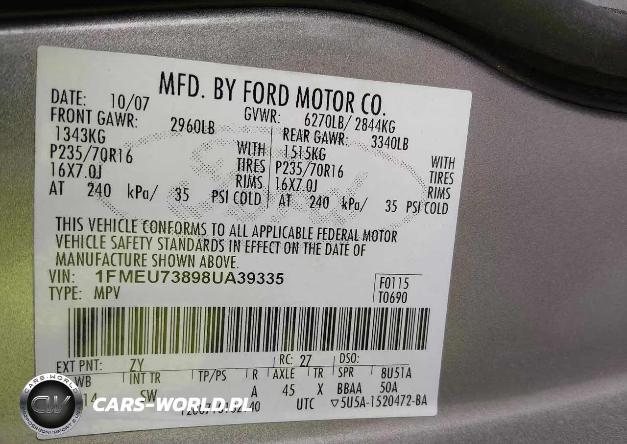 2008 Ford Explorer Xlt VIN:1FMEU73898UA39335 - 9