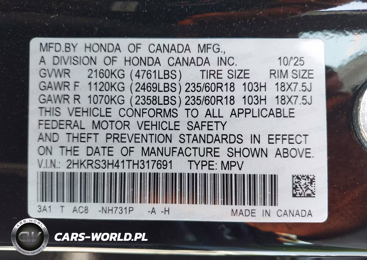 2026 Honda Cr-V Ex 2Wd VIN:2HKRS3H41TH317691 - 9