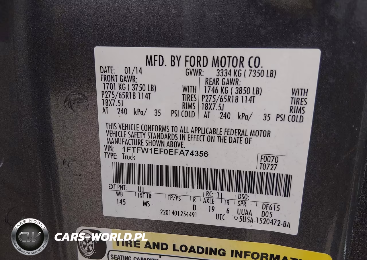 2014 Ford F-150 Xlt VIN:1FTFW1EF0EFA74356 - 9