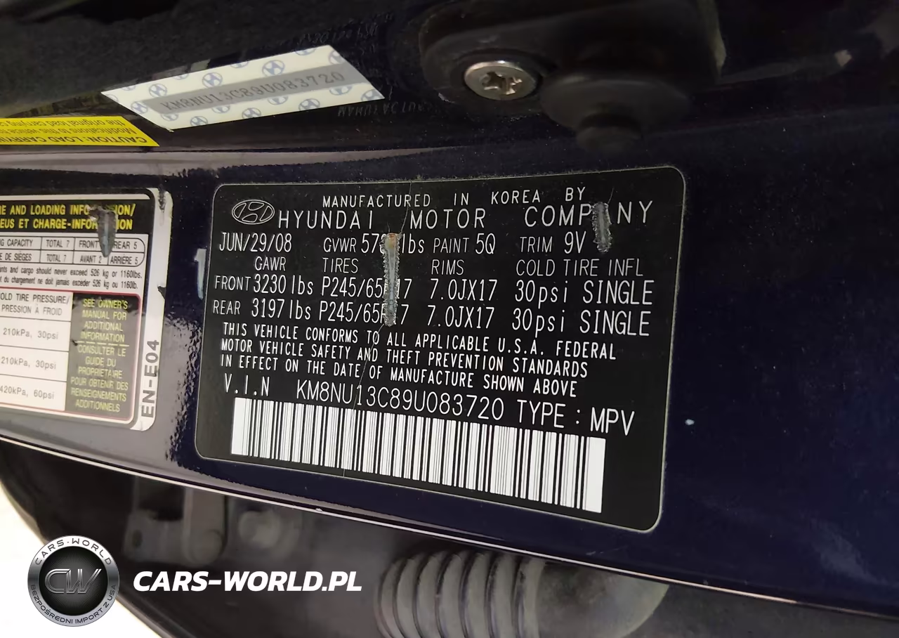 2009 Hyundai Veracruz Gls VIN:KM8NU13C89U083720 - 9