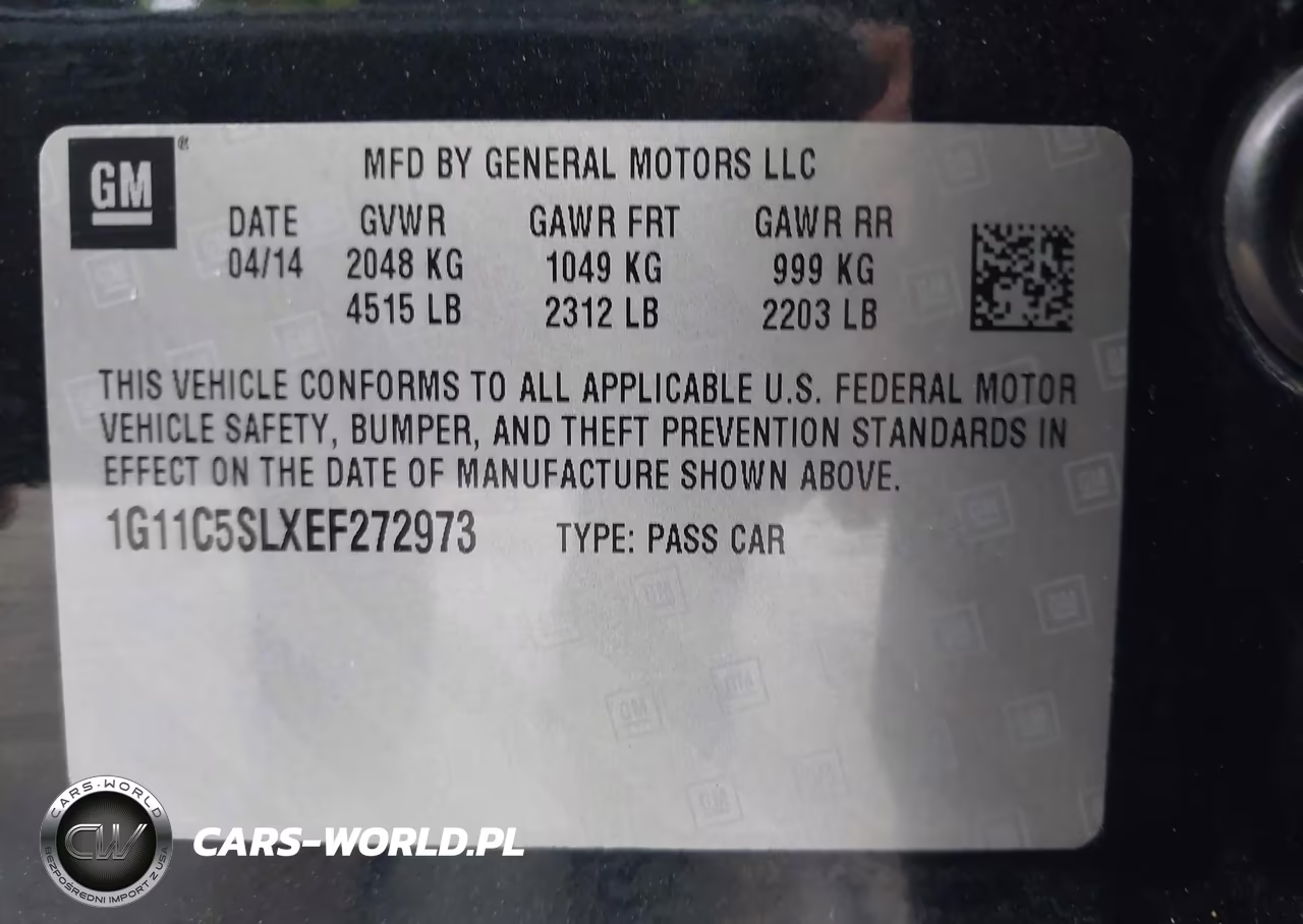2014 Chevrolet Malibu 1Lt VIN:1G11C5SLXEF272973 - 9