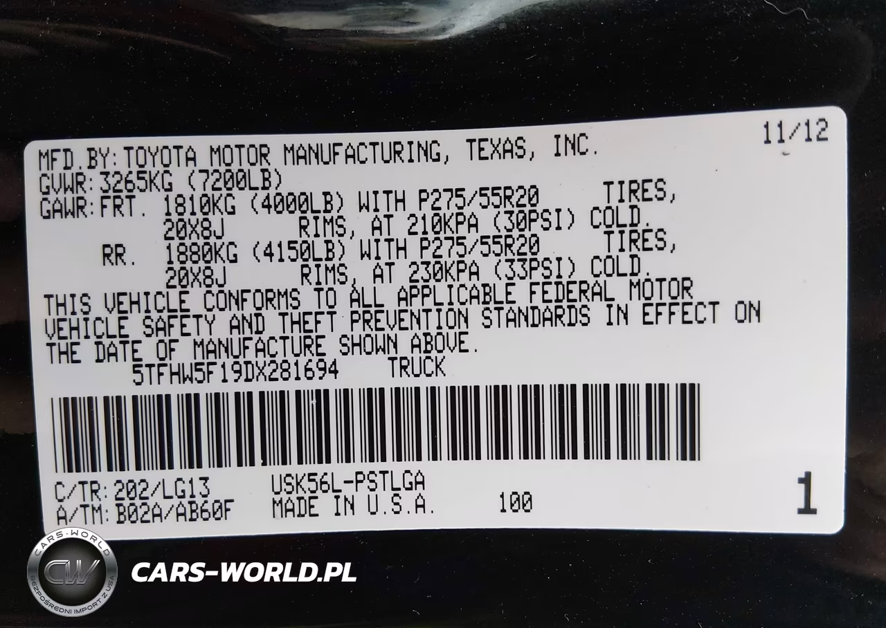2013 Toyota Tundra Platinum 5.7L V8 VIN:5TFHW5F19DX281694 - 9