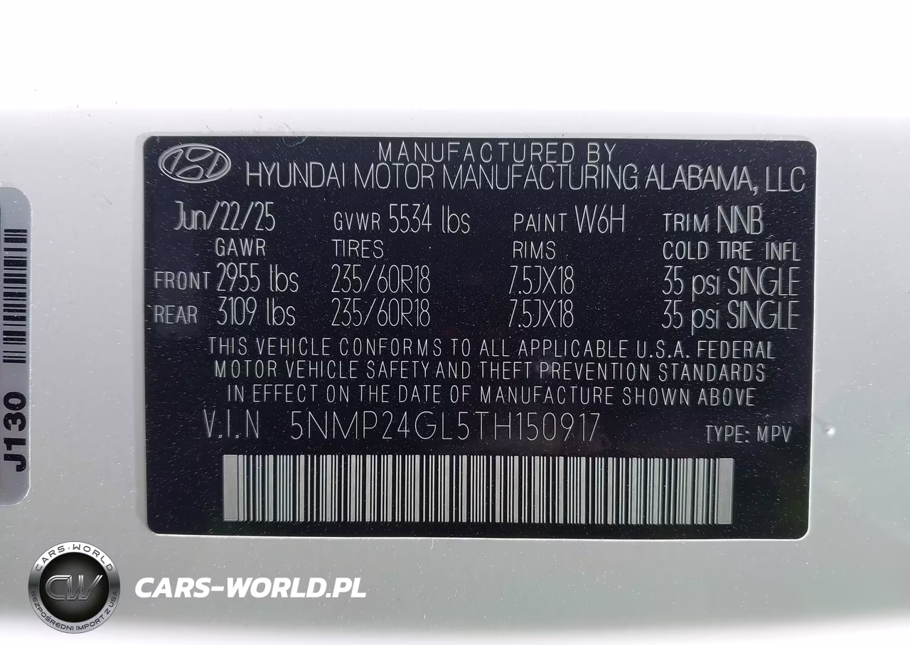 2026 Hyundai Santa Fe Sel VIN:5NMP24GL5TH150917 - 9