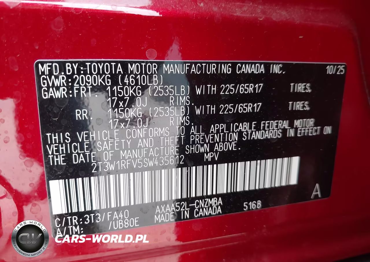 2025 Toyota Rav4 Xle VIN:2T3W1RFV5SW435612 - 9