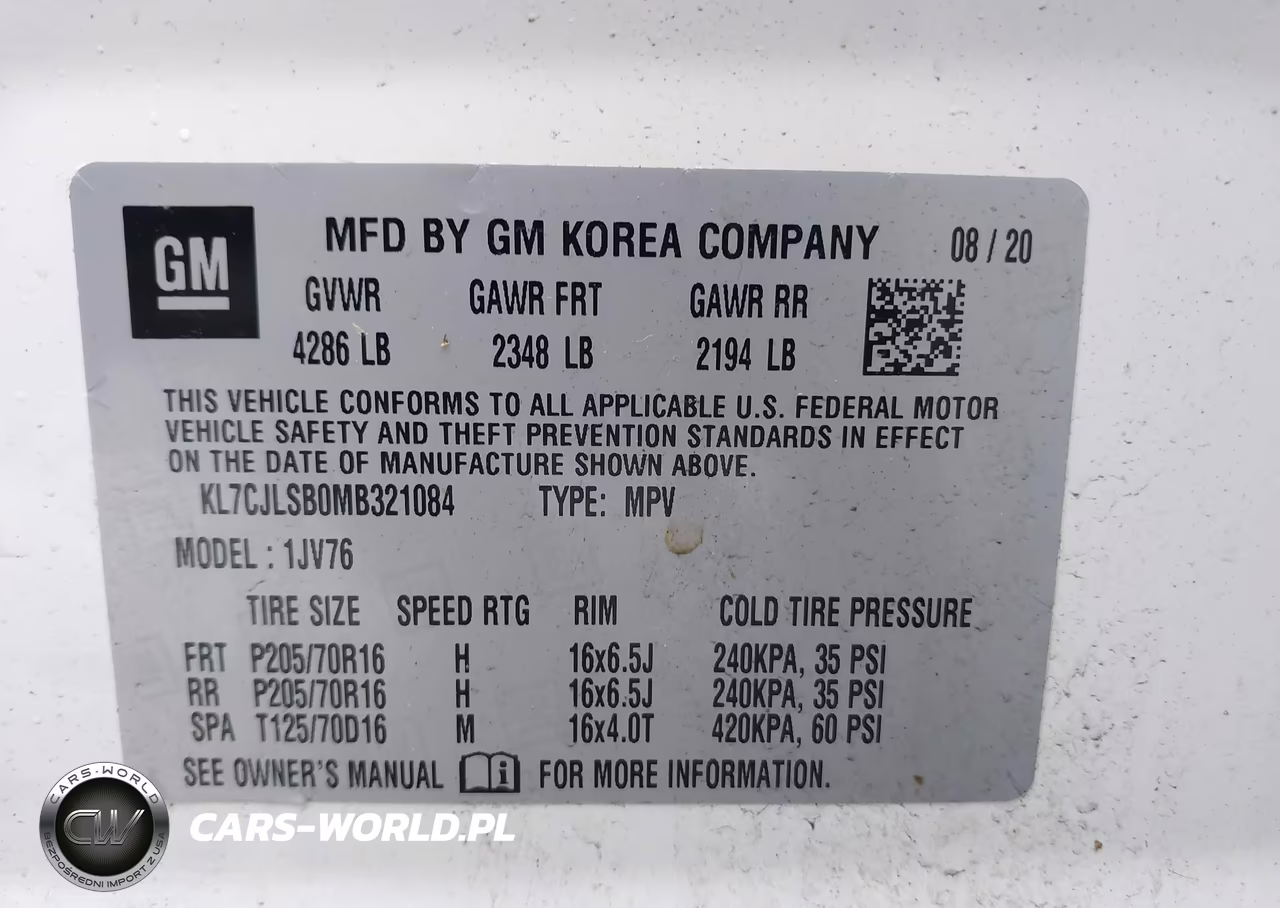 2021 Chevrolet Trax Fwd Lt VIN:KL7CJLSB0MB321084 - 9