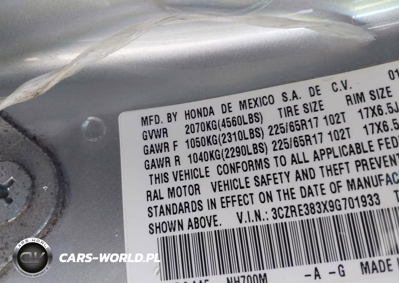 2009 Honda Cr-V Lx VIN:3CZRE383X9G701933 - 9
