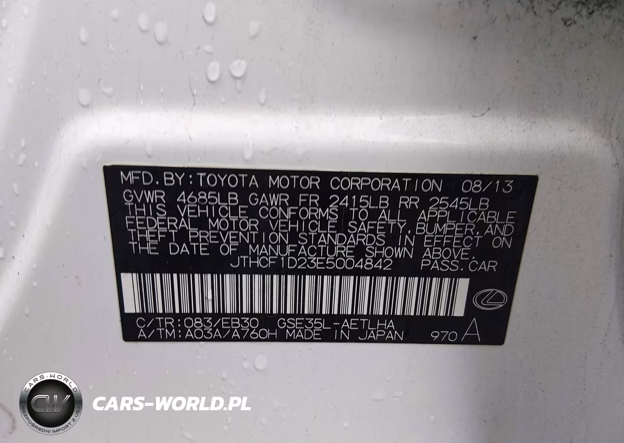 2014 Lexus Is 250 VIN:JTHCF1D23E5004842 - 9