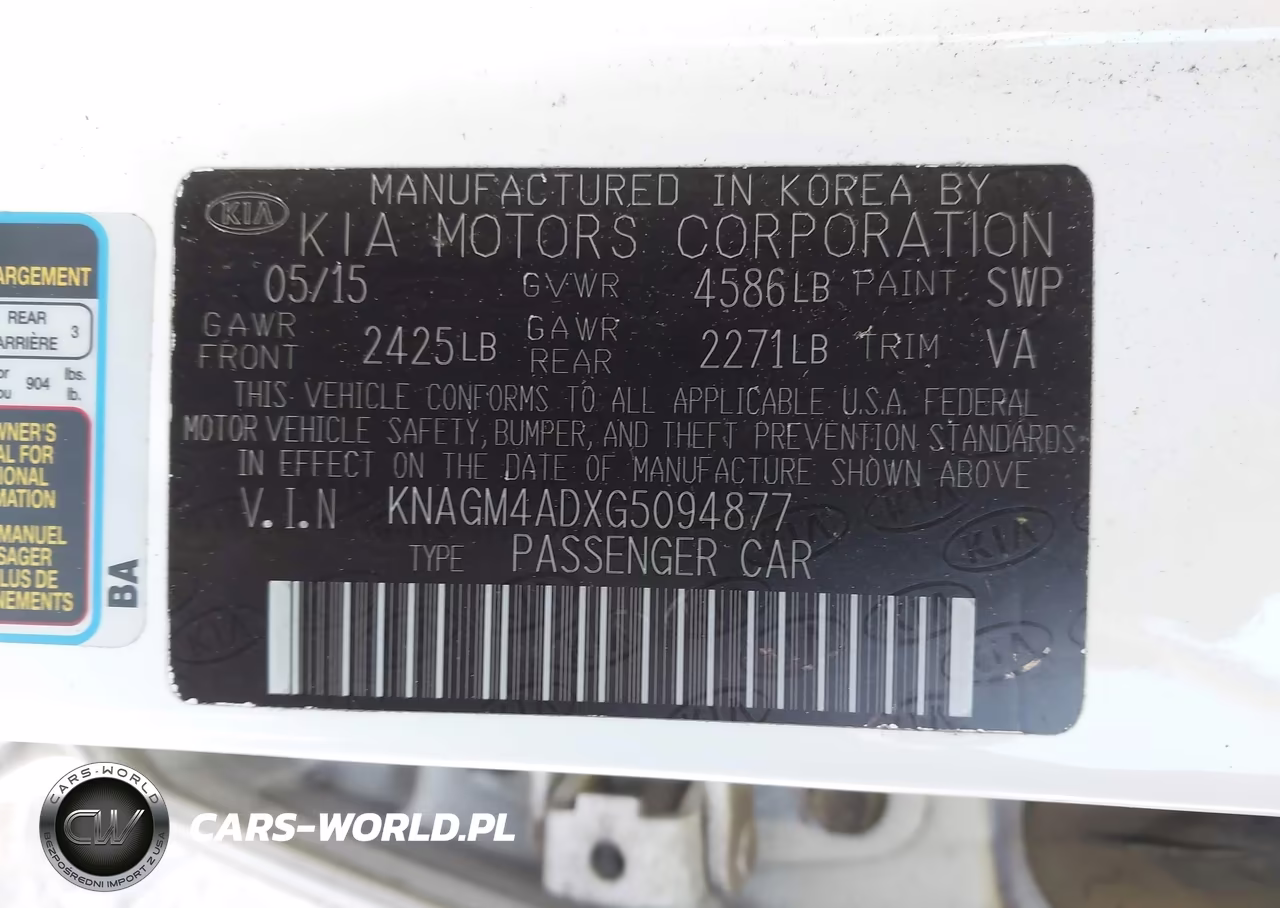 2016 Kia Optima Hybrid VIN:KNAGM4ADXG5094877 - 9