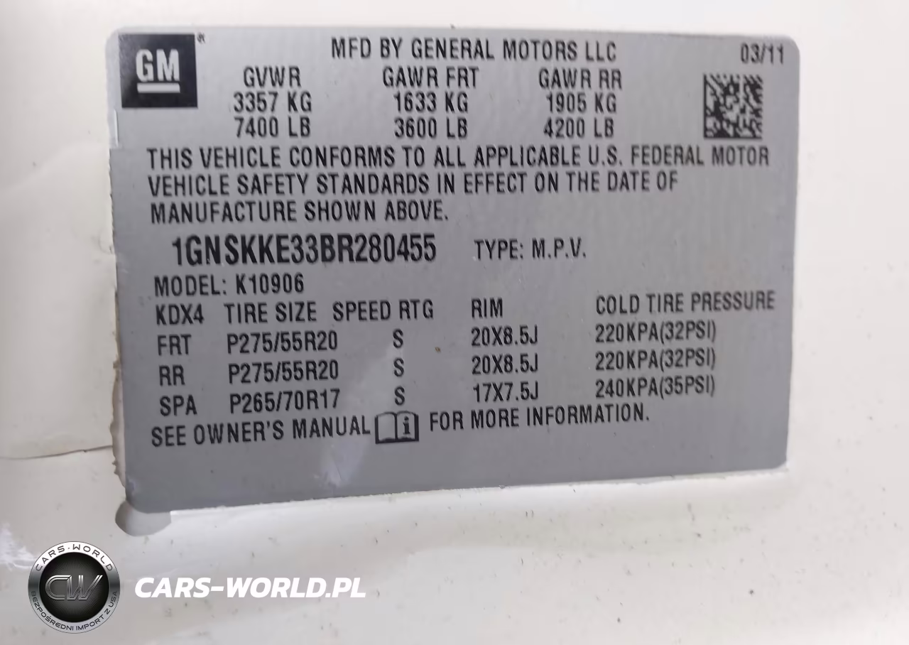 2011 Chevrolet Suburban 1500 Ltz VIN:1GNSKKE33BR280455 - 9