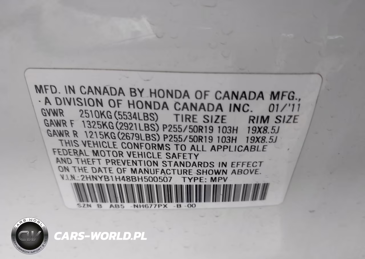 2011 Acura Zdx VIN:2HNYB1H48BH500507 - 9