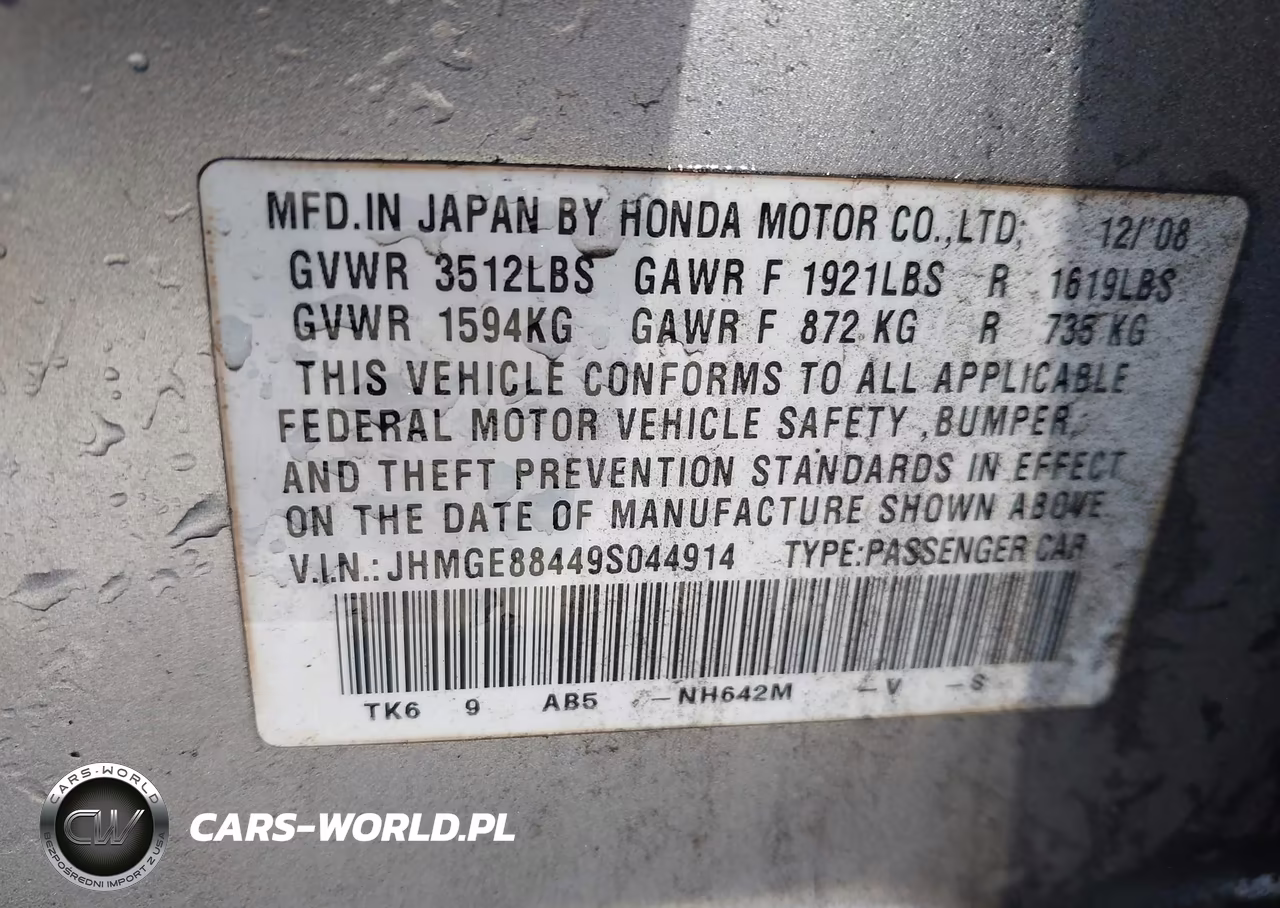 2009 Honda Fit Sport VIN:JHMGE88449S044914 - 9