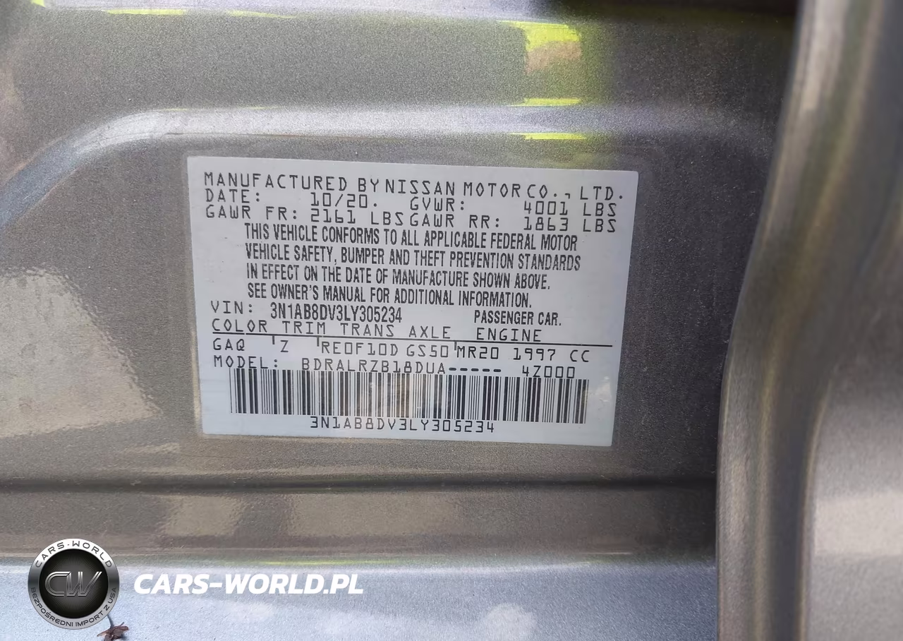 2020 Nissan Sentra Sr Xtronic Cvt VIN:3N1AB8DV3LY305234 - 9