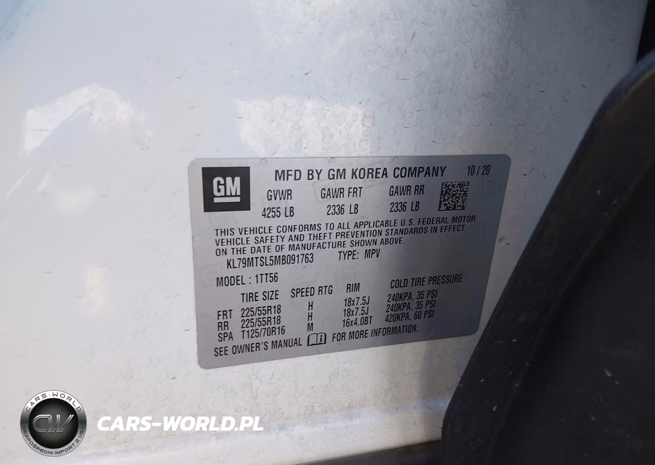 2021 Chevrolet Trailblazer Fwd Rs VIN:KL79MTSL5MB091763 - 9