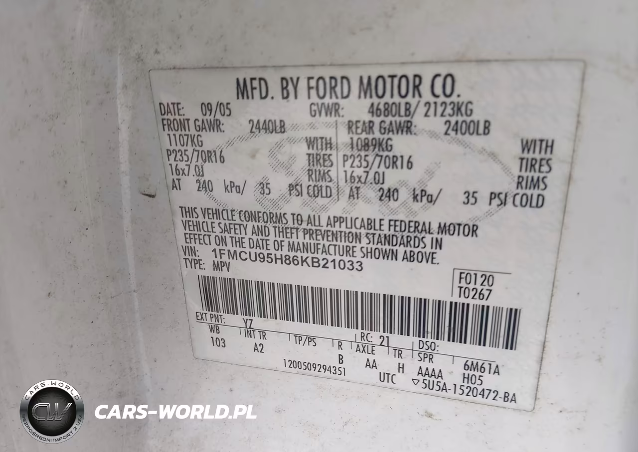 2006 Ford Escape Hybrid VIN:1FMCU95H86KB21033 - 9