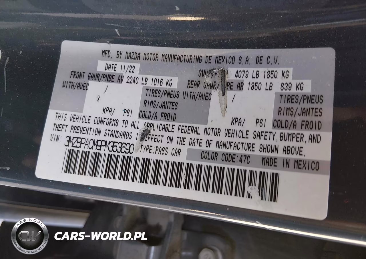 2023 Mazda Mazda3 2.5 S Carbon Edition VIN:3MZBPACM9PM353690 - 9