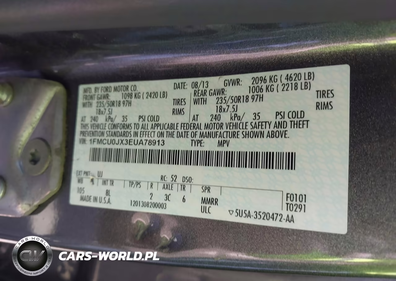 2014 Ford Escape Titanium VIN:1FMCU0JX3EUA78913 - 9