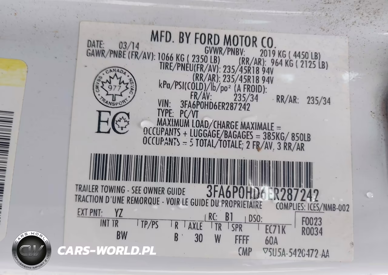 2014 Ford Fusion Se VIN:3FA6P0HD6ER287242 - 9