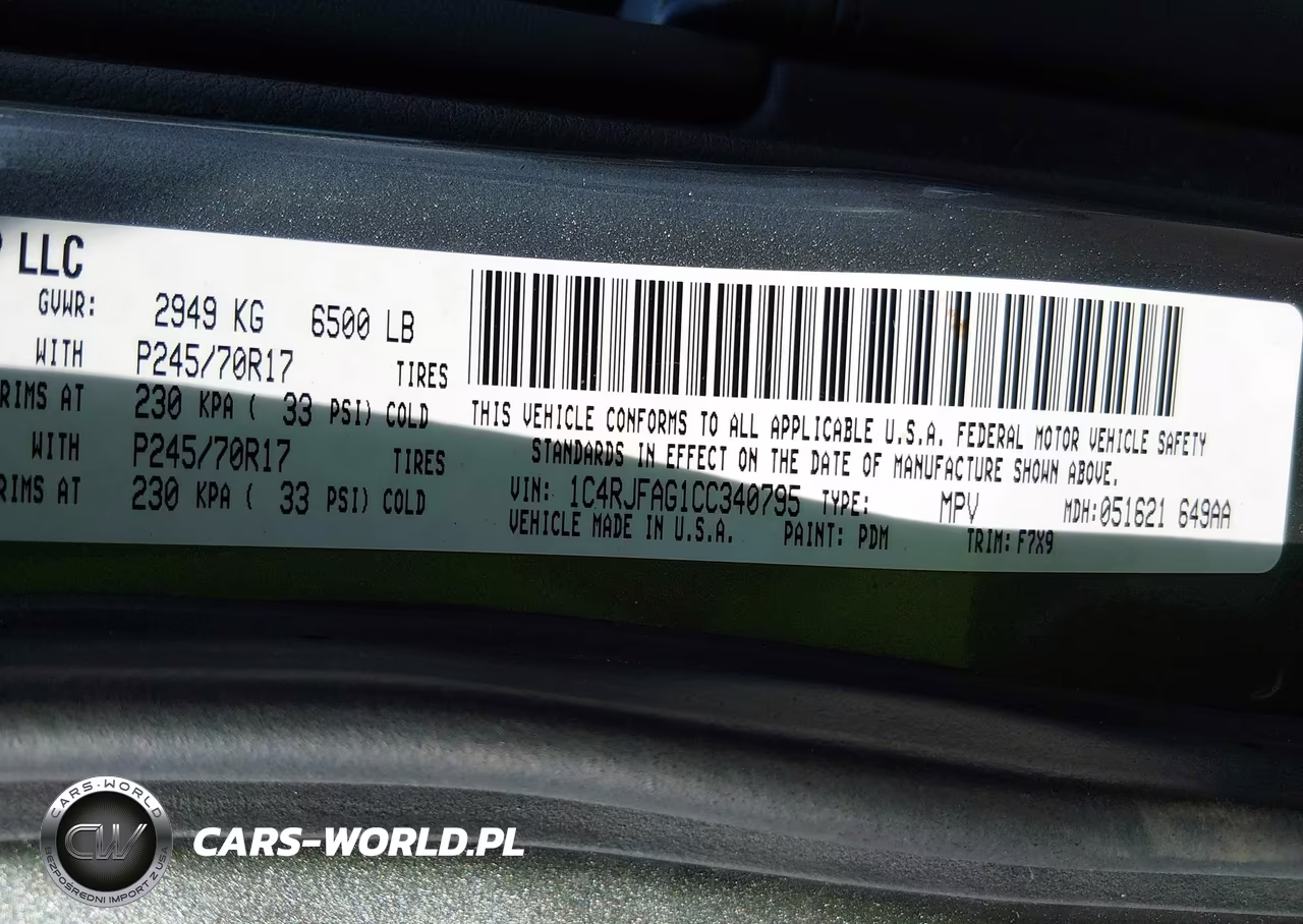 2012 Jeep Grand Cherokee Laredo VIN:1C4RJFAG1CC340795 - 9
