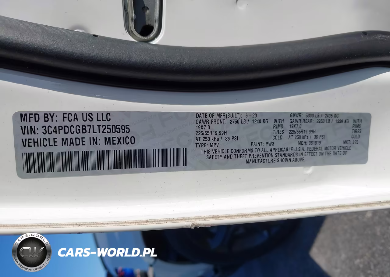 2020 Dodge Journey Crossroad VIN:3C4PDCGB7LT250595 - 9