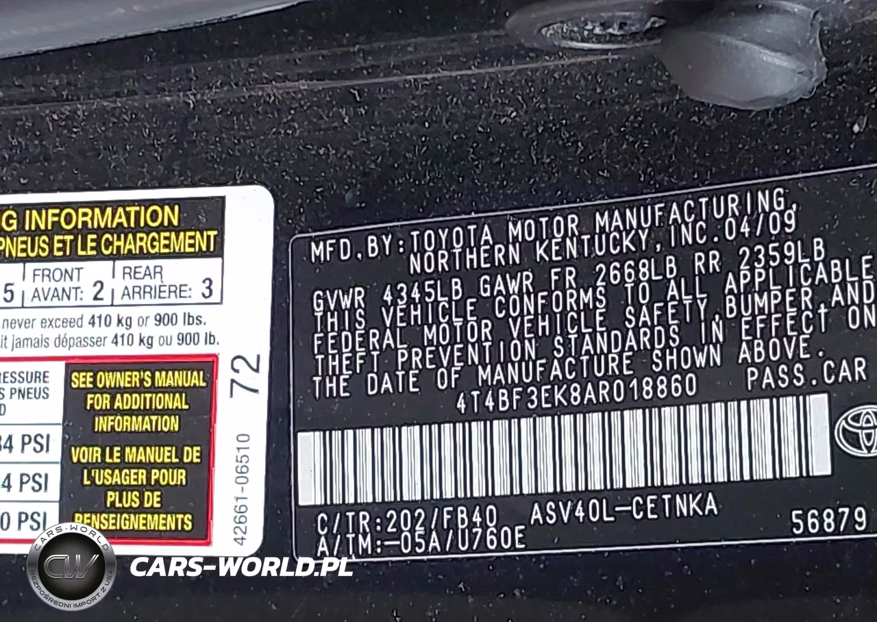 2010 Toyota Camry VIN:4T4BF3EK8AR018860 - 9