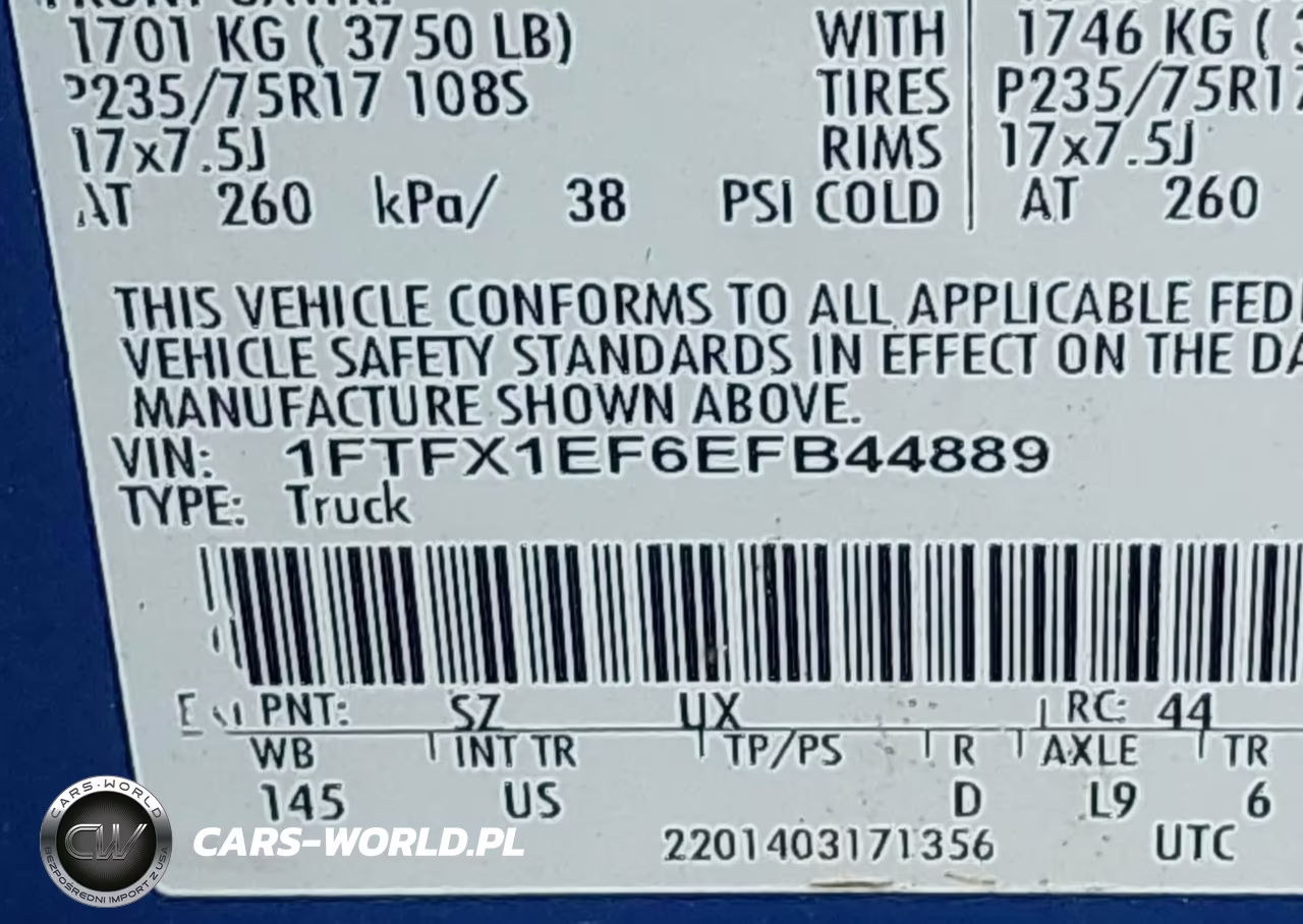 2014 Ford F-150 Xlt VIN:1FTFX1EF6EFB44889 - 9